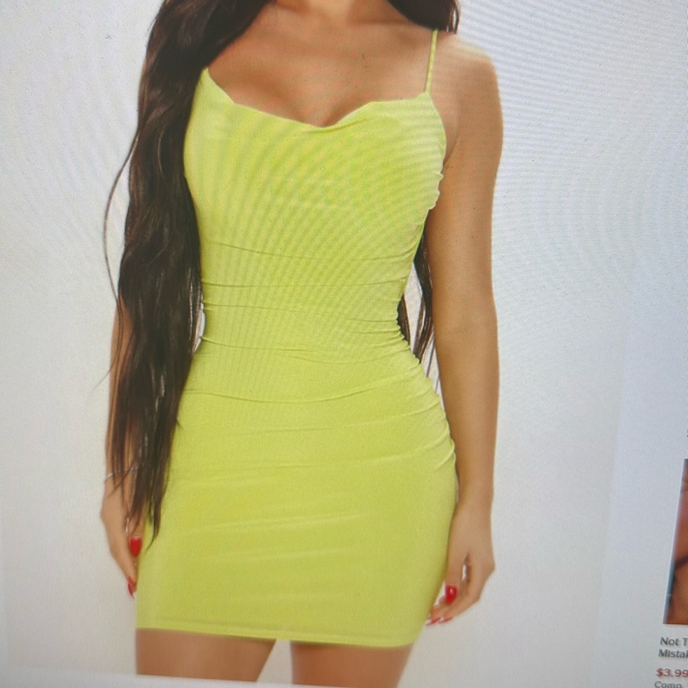 NWT Fashion Nova simply irresistible, mini dress- lime.